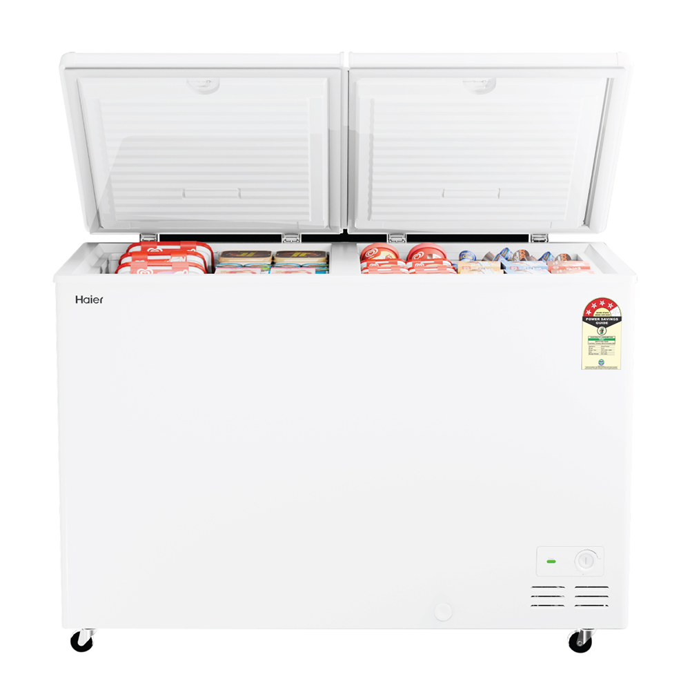 Haier 320 Ltr Double door- White Colour Convertible Hard top Freezer